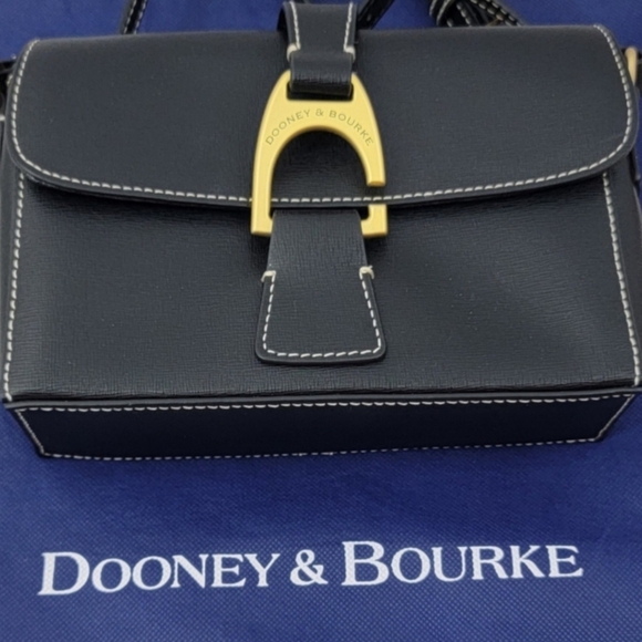 Dooney and Bourke Saffiano Kyra crossbody black European leather see more... - Picture 16 of 16
